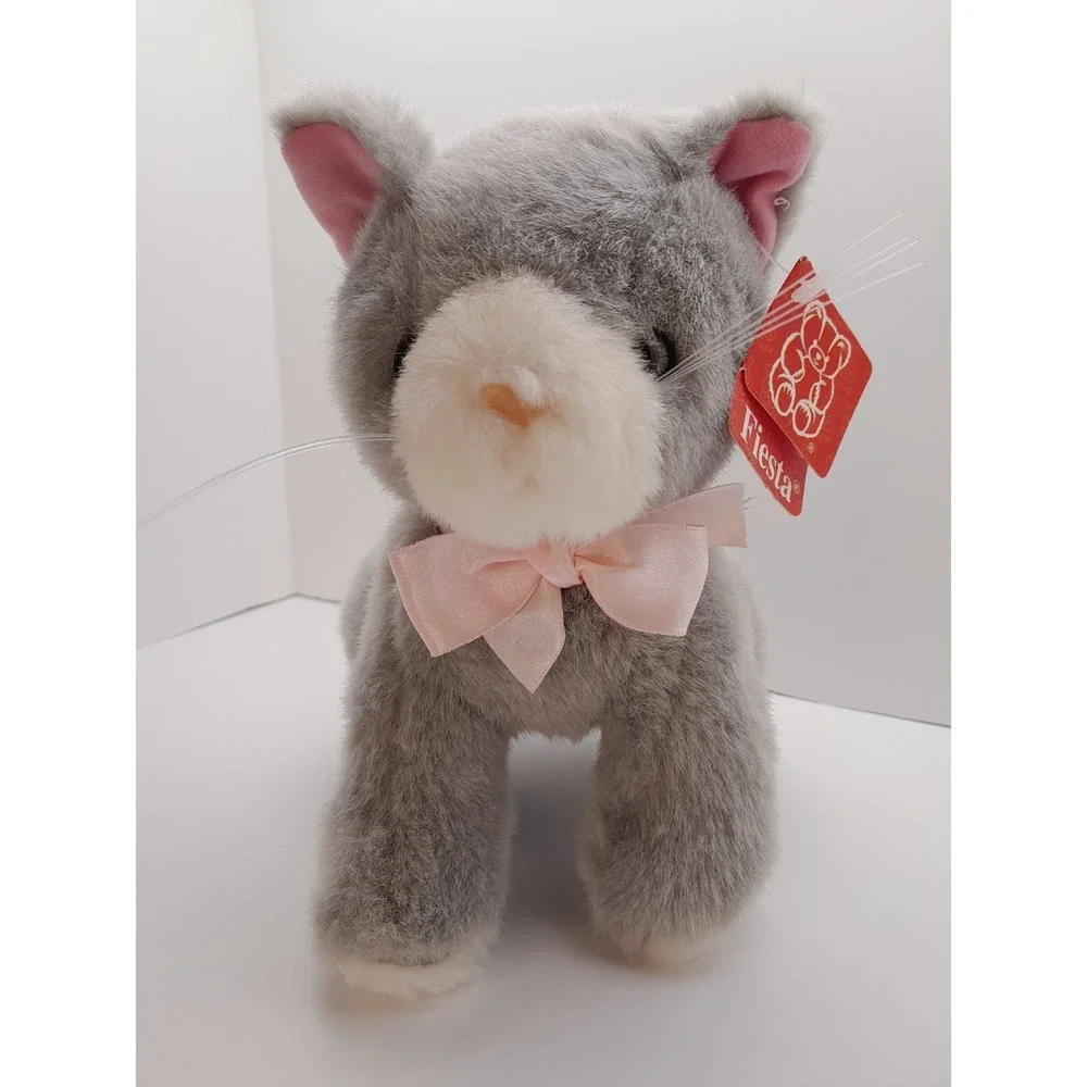 Fiesta Gray Cat Plush 8